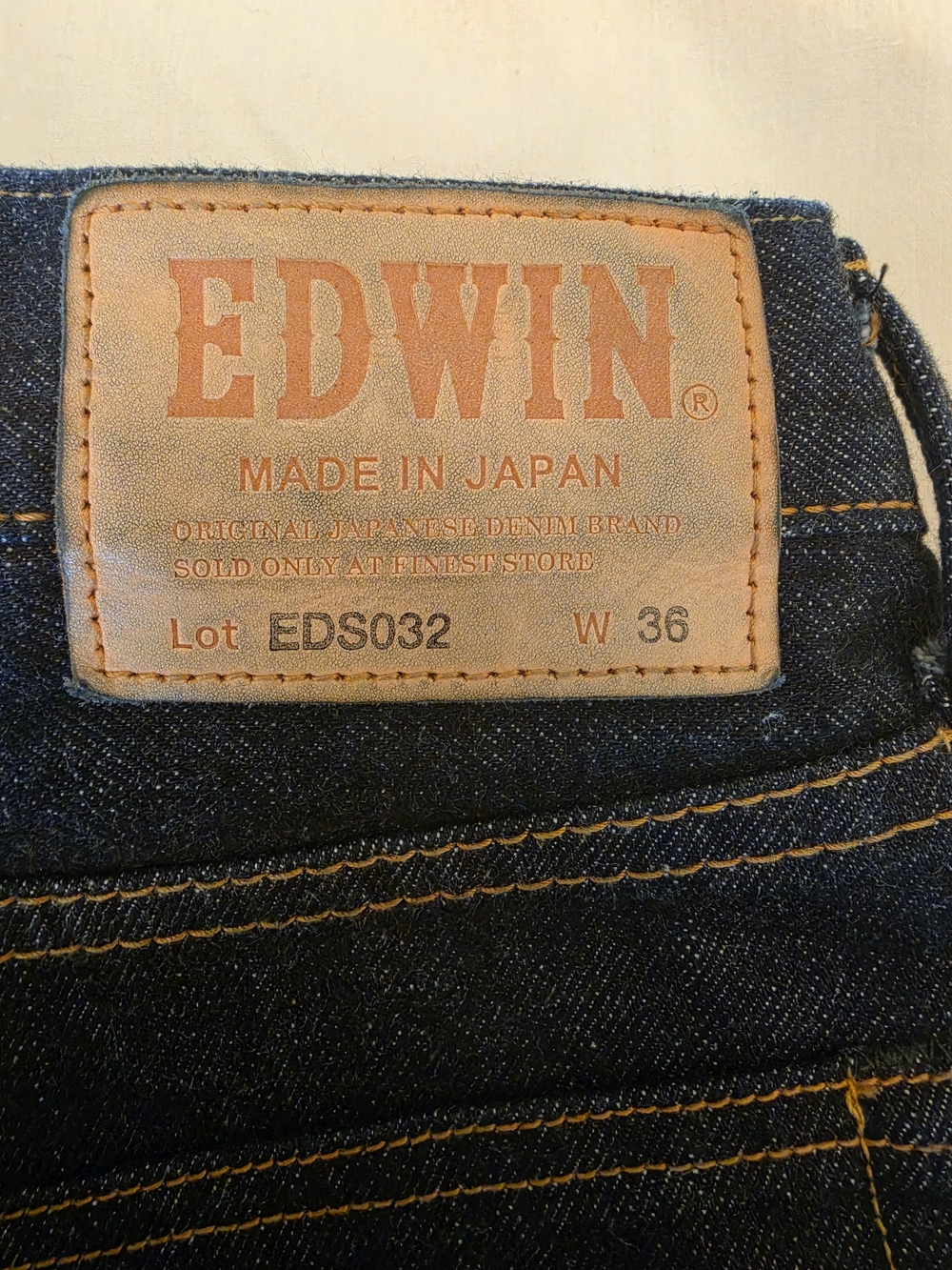 EDWIN Mens Dark Blue Selvedge Denim Jeans - Made In Japan, Bought In Japan - 36W